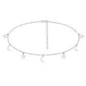 Choker argint cu luna si stele DiAmanti ALCH0027NRH-AS